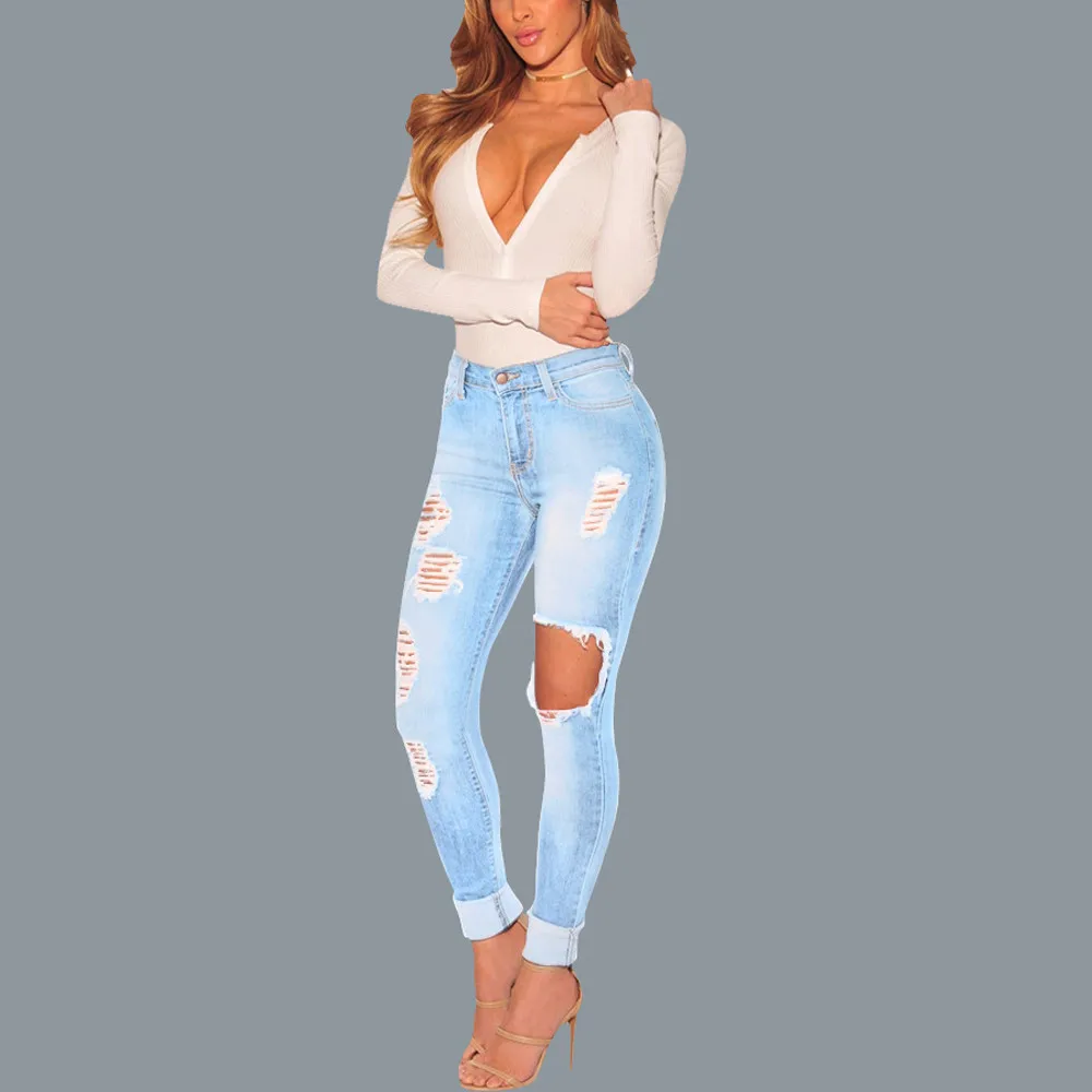 Горячая Распродажа! Для женщин Высокая талия стрейч прямые джинсы леггинсы облегающие Фитнес брюки штаны джинсы Femme 2019 Nouveau джинсы 3,19