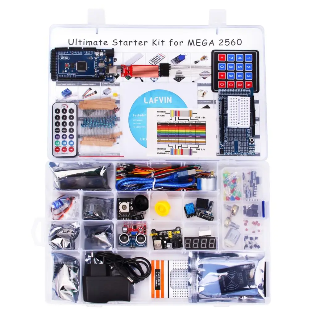 LAFVIN Mega 2560 Project самый полный стартовый набор для Arduino с обучающим руководством|kit for