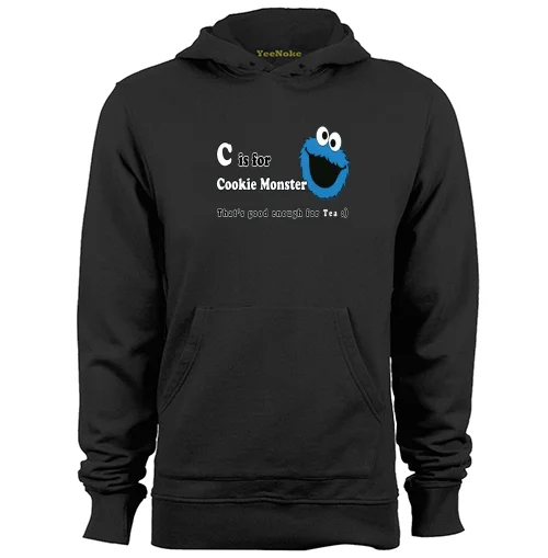 C is for Cookie Monster Mens & Womens Cartoon Hoodies Sweatshirts