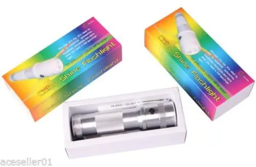 Colorshine Color Changing RGB LED Flashlight,3W Aluminium Alloy RGB Edison LED Multicolor LED rainbow of 10 Color Torch07