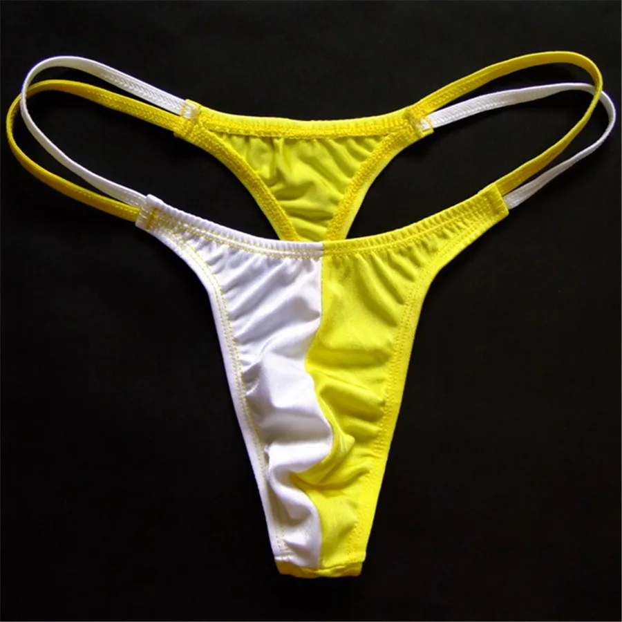 Wholesale Gender Hit Color Sexy Thong G String Men Swimmwear Double Thin Rope String Penis Pouch