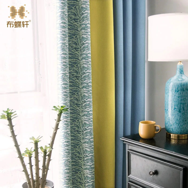 New Modern Minimalist Mediterranean Curtains Living Room Dining Room