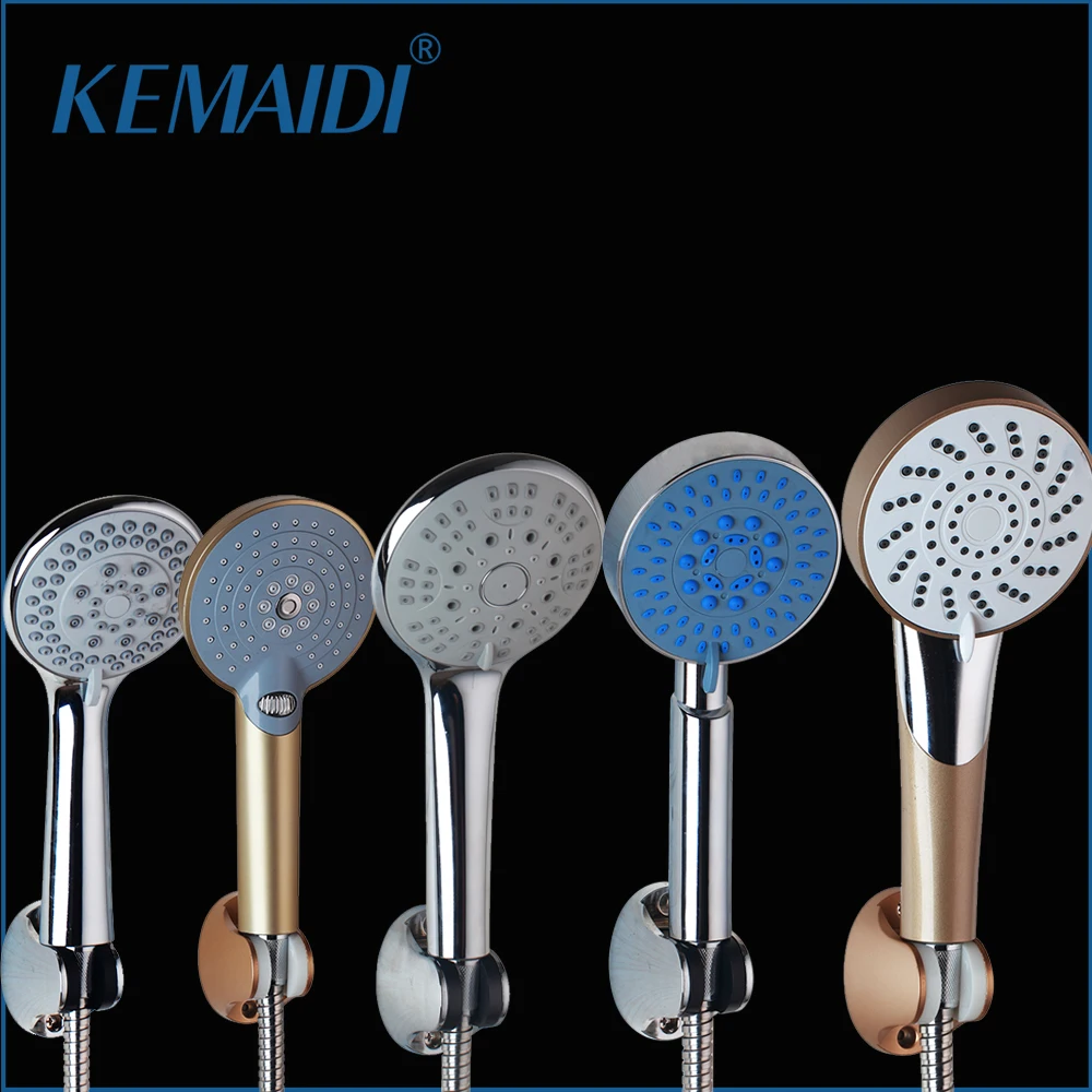 KEMAIDI Shower Head Handheld Combo With Multi setting Push Dial to Flow Control Shower Head