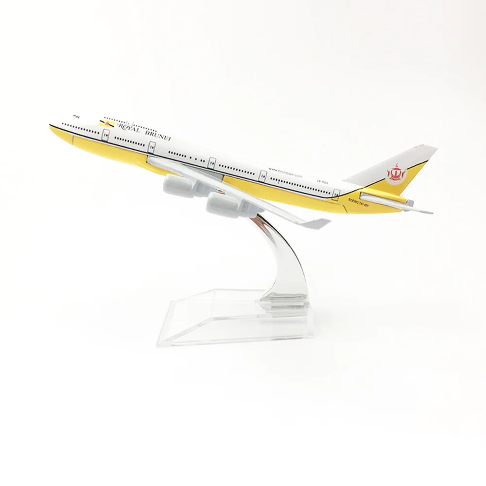 1/400 масштаб самолета Боинг 747 Royal Brunei 16 см сплава плоскости B747 модель игрушки Для детей подарок для коллекции