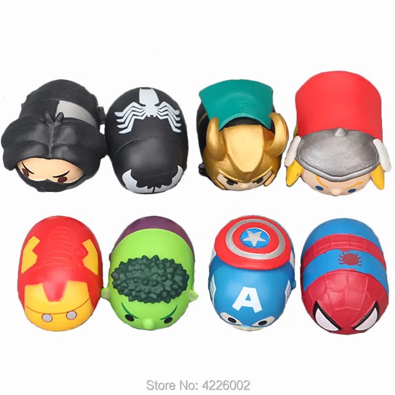 

Marvel The Avengers 3 Tsum Tsum Hulk Iron Man Captain America Loki Thor Mini Action Figures Spiderman Venom Figurines Kids Toys