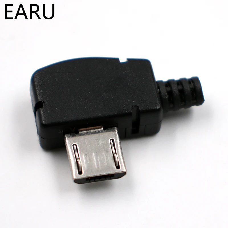 10 компл./лот Micro 5P USB штекер припой Тип хвост шт.; Штепсель для зарядки 90 градусов разъем адаптера