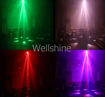 

Free Shipping Hot sale 6x10w RGBW led + 1x50mw green laser stage par light for club