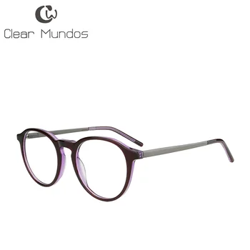

CLEAR MUNDOS Nice Modern Oval Femal Eyewear Artist First Choise Handmade Acetate Material Good Polishing Myopia Full Frame