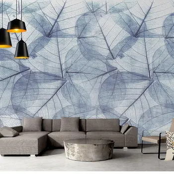 

Home Decor Wall Papers Leaves Wall Painting Custom Photo Wallpaper Mural Bedroom Living Room Self Adhesive Vinyl /Silk Wallpaper