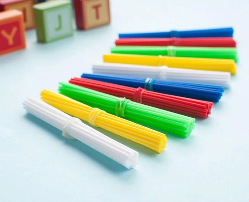 100pcs Colorful Plastic Counting Sticks Mathematics Montessori Teaching Aids Counting Rod Kids Preschool Math Learning Toy GYH