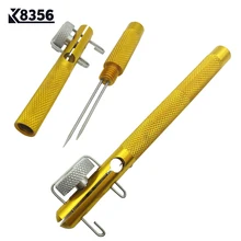 K8356 рыболовный крючок из алюминиевого сплава, двуглавый игольчатый узел, галстук, Золотая рыболовная леска, узловатый рыболовный крючок, устройство для галстука, аксессуары