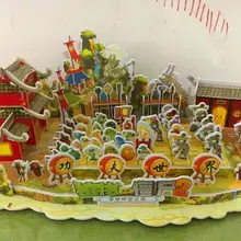 2 набора Растения против Зомби 3d головоломка Строительство Новые Растения зомби действие образование в цифрах детская игрушка большой размер