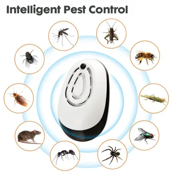 

Pest Control Ultrasonic Pest Repeller Mosquito killer Electronic Ultrasonic Insect Spider Repeller Mosquito Repellent 4 Plug