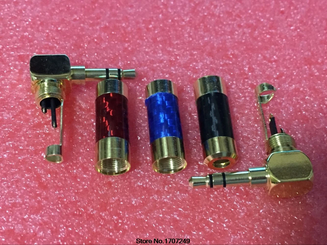 10pcs Gold Plated audio Plug 3 5mm 3 pole Jack Black L Shape 90 Degree Headphone Plug Audio Jack Connector for Cable Adapte