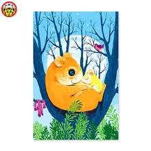 Diy домашний Декор картина маслом по номерам рисунок картина ручной работы Настенный декор семья белка на семейном дереве