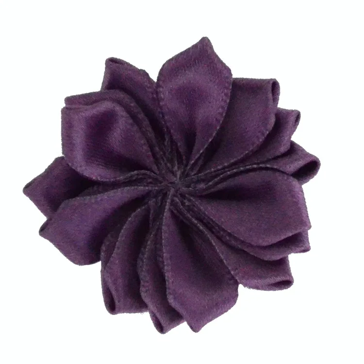 24 Nishine 1," 120 шт./лот 16 Petaled атлас с розочками ленты цветы используются для детей головная повязка для взрослых заколки для волос Diy аксессуары для волос - Цвет: 24