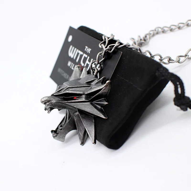 Vintage Women Fashion Witcher 3 Pendant Necklace Animal Wolf Head Necklace Trendy Original Quality Wholesale Men Necklaces Gifts Vintage Women Fashion Witcher 3 Pendant Necklace Animal Wolf Head Necklace Trendy Original Quality Wholesale Men Necklaces Gifts