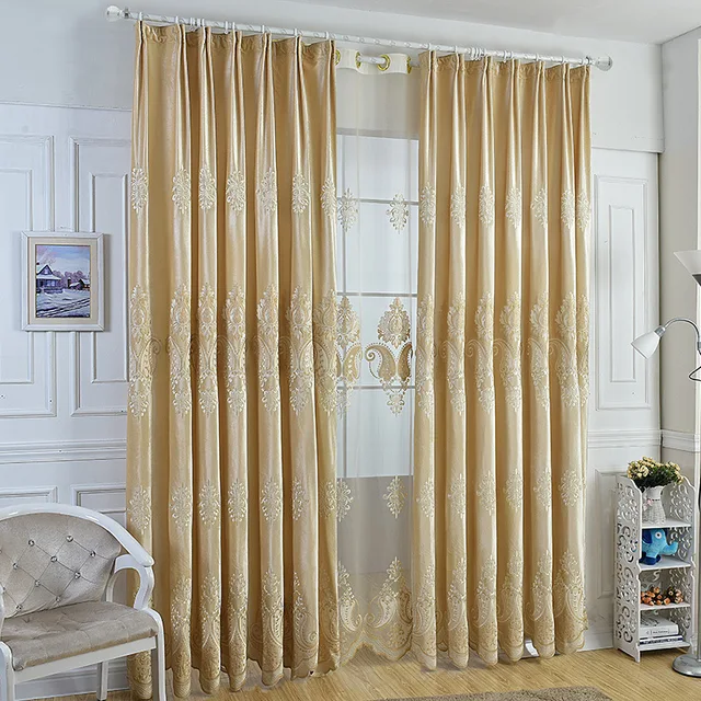 Bedroom Curtains cream bedroom curtains : Aliexpress.com : Buy Cream Italy Cashmere Laser Embroidered ...