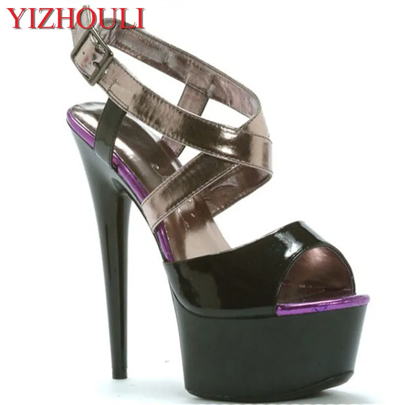 

Elegant 15CM Sexy Gladiator Super High Heel Platforms Pole Dance/Performance/Star/Model Shoes, Wedding Shoes