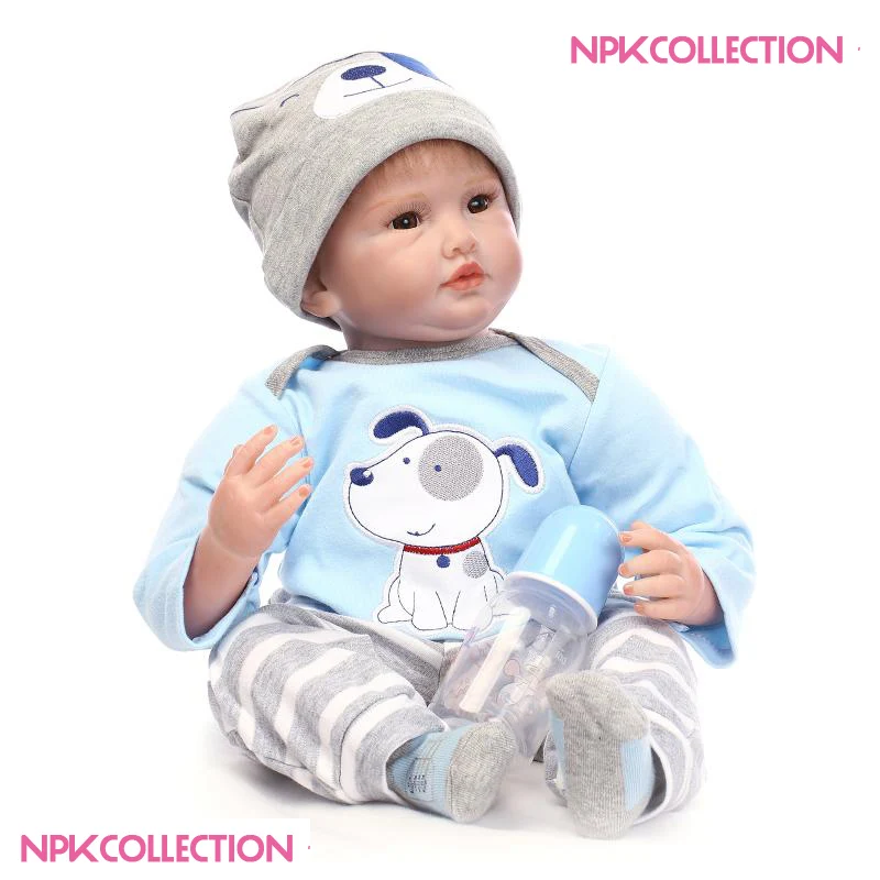 Bebe мальчик reborn силиконовые куклы игрушки 22 &quot55 см хлопок тело новорожденные