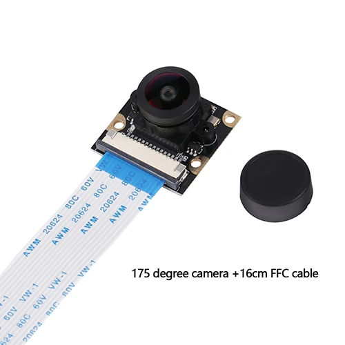 5MP камера видео модуль 175 градусов широкий угол+ 2 ИК светильник+ 16 см FFC кабель для Raspberry Pi 4 Модель B 3 B+ камера Ночной версии - Цвет: As picture