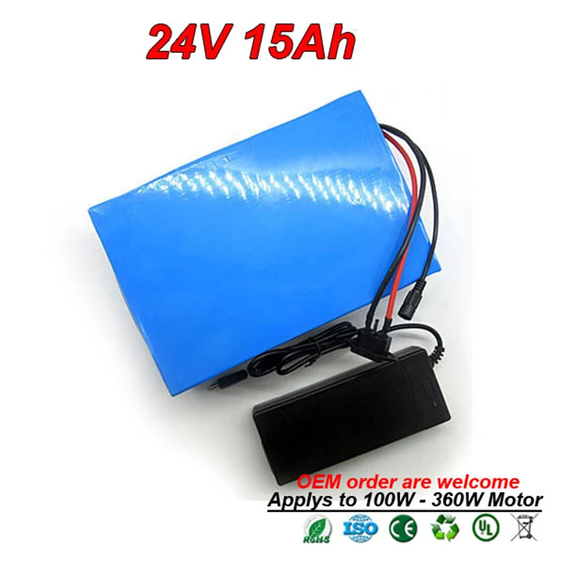 24V 15Ah 350W комплект литий ионных батарей для электровелосипеда Bafang 8Fun Motor No