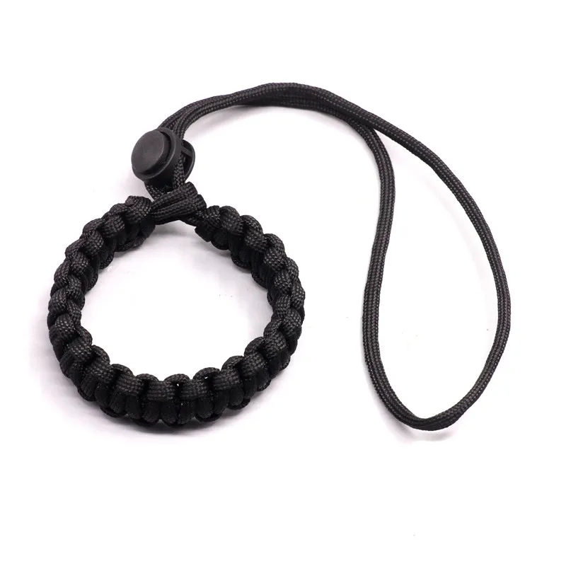 100X Umbrella Rope Bracelets Wristband Camera Outdoor Photography Wrist Strap Parachute Braided Cord Paracord Emergency Survival