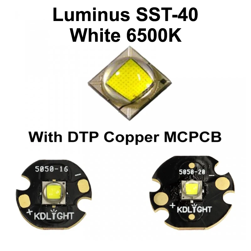 Luminus SST-40 N4 BA белый 6500K светодиодный излучатель с 16 мм/20 мм DTP медь MCPCB