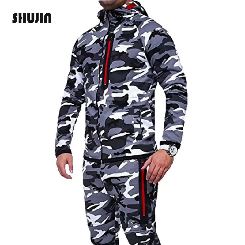 

SHUJIN Autum Camouflage Patchwork Jackets Men Casual Coats Male Outerwear Plus size Men's Windbreakers chaqueta hombre