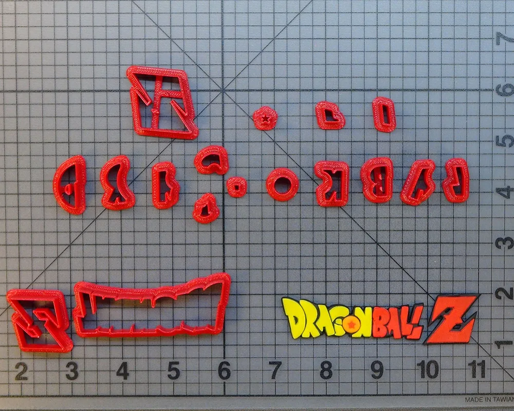 

Animated Character Dragon Ball Logo Cookie Cutter Design Fondant Cupcake Mould Custom Made 3D Printed Biscuit Cutters