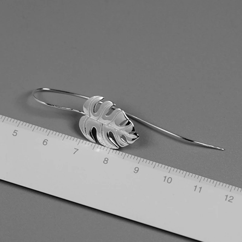 Lotus Fun Leaf Long Silver Earrings Wedding Long Earrings Fashion Jewelry Gold Color Silver 925 Earing Hooks Drop Earring