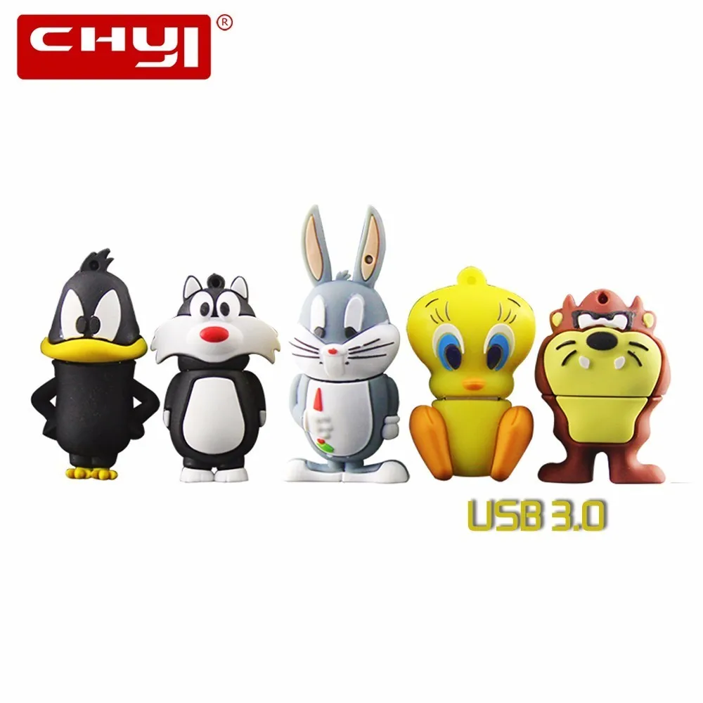CHYI флеш накопитель USB 3 0 ручка с рисунком из мультфильма драйвер Taz Сильвестр кот