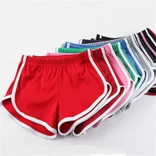 Однотонные женские фитнес дышащие шорты для йоги из хлопка розового цвета для спортзала женские шорты для бега для спорта и отдыха Одежда для бега