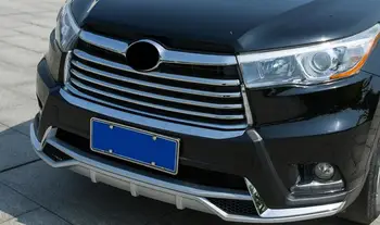 

Chromium plating cover under the front grille grille adornment four For Toyota Highlander 2015-2017 4pieces