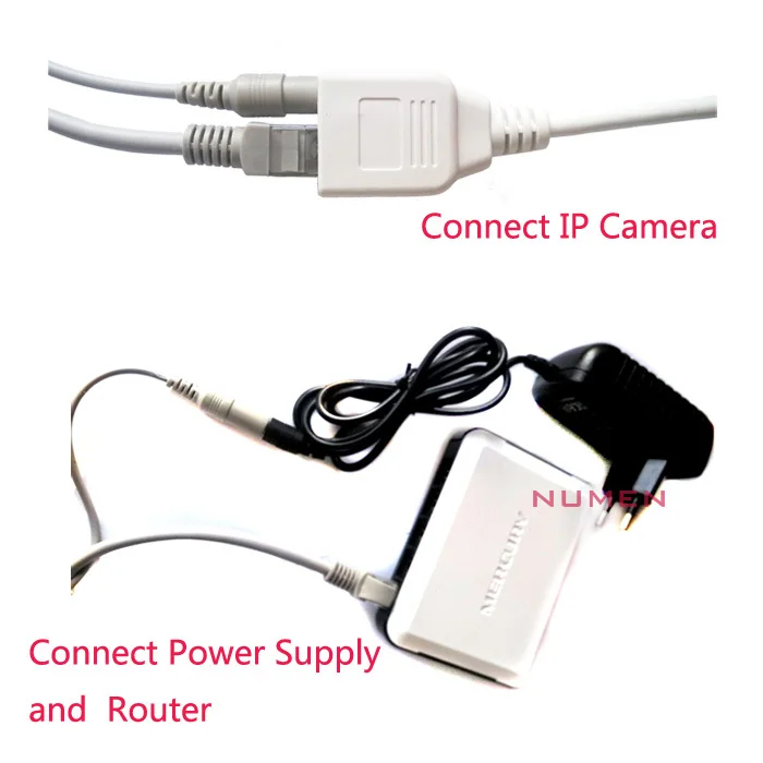 Сети Мощность кабель 15 метров RJ45 Ethernet Порты и разъёмы 2 в 1 Мощность питания и Сетевой удлинитель IP Камера линии CCTV Системы LAN