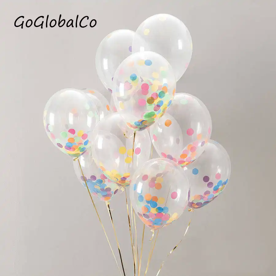 10pcs Confetti Latex Round Balloon Wedding Decoration Birthday Party