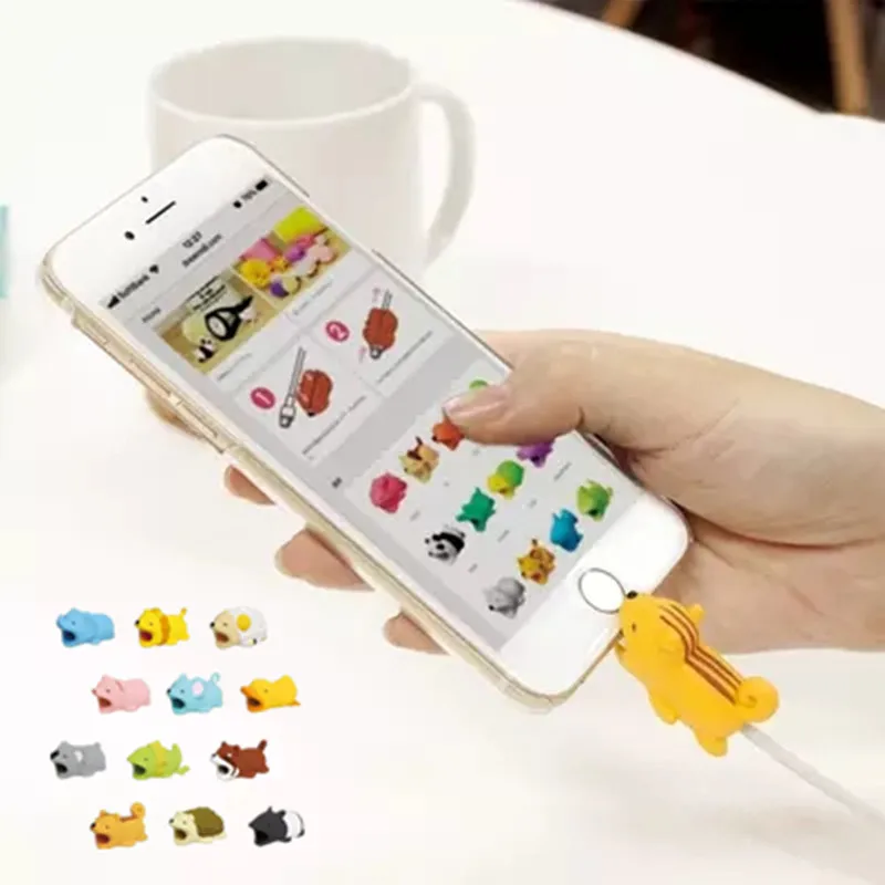 

Animal USB Cable Organizer Cable Protector Data Line Management Charging Protection Cable Winder 12 Styles For iPhone iPad
