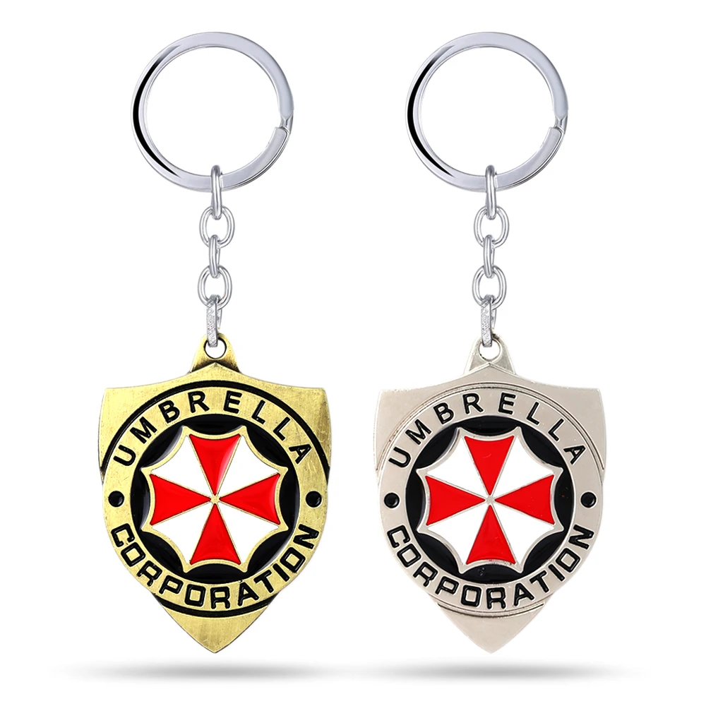 

Resident Evil Key Chain Red Umbrella Key Rings For Gift Chaveiro Car Keychain Jewelry Game Key Holder Souvenir YS11237