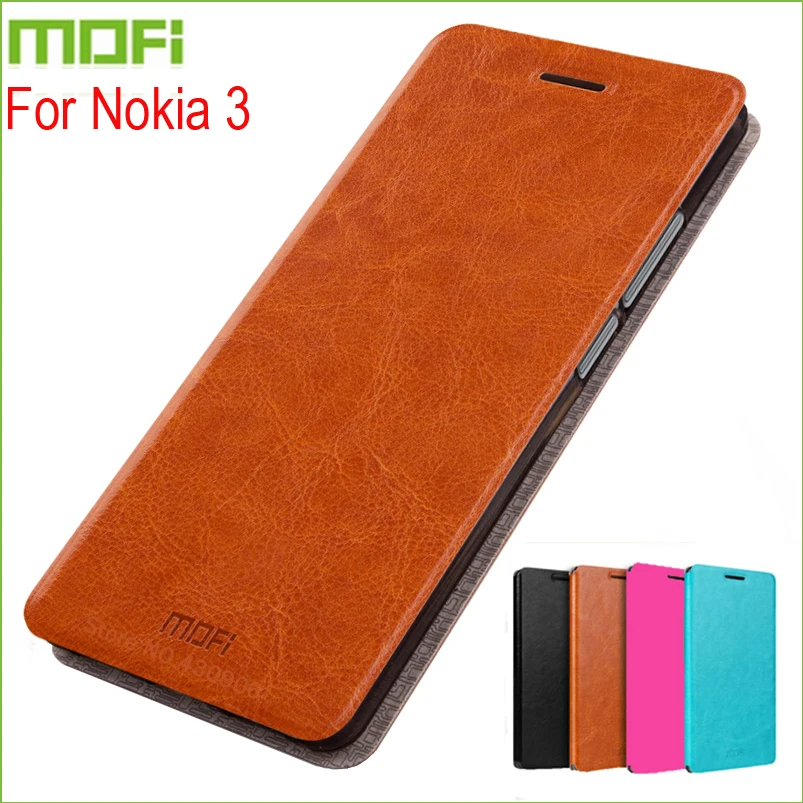 

For Nokia 3 Case Cover MOFI Stand Case For Nokia 3 Hight Quality Flip Leather Cover For Nokia 3 Phone Case 5.0 inch