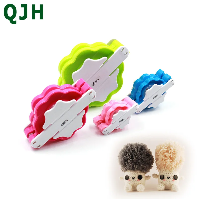 

4 size wool ball braider set pom pom maker fluff ball knitting needle knitting tool DIY sewing accessories