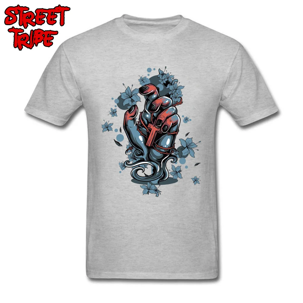 Funny Men Tops Shirt fashion submarino gesture Europe T-Shirt Pure Cotton Short Sleeve Casual T Shirt Round Collar fashion submarino gesture grey