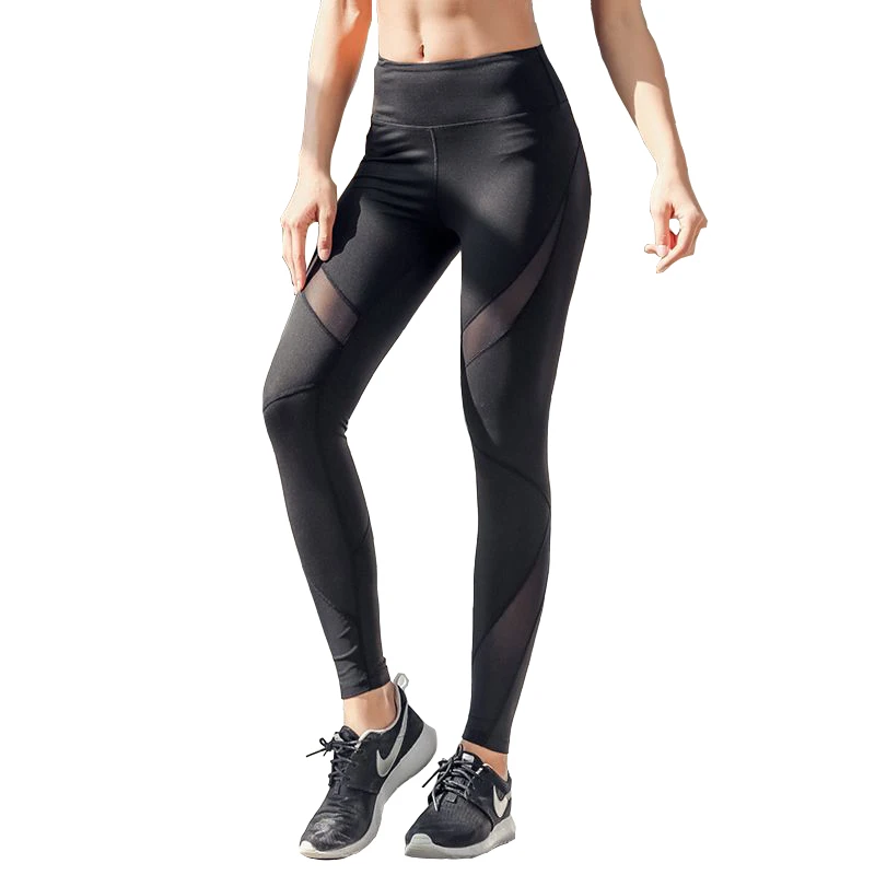 

AmberHeard 2019 Spring Autumn Ladies Workout Legging Sexy Fast Drying Net Yarn High Waist Push Up Women Sporting Fitness Legging