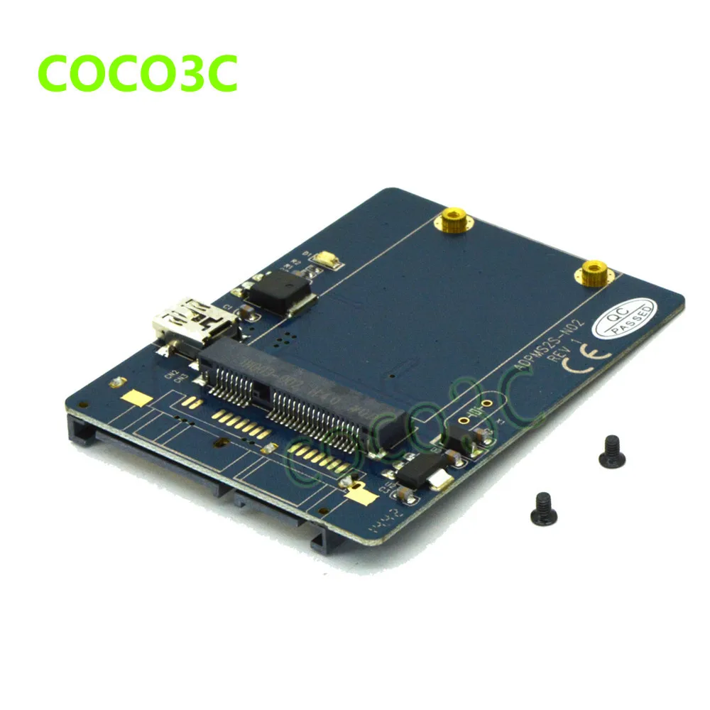 2 in 1 USB 2.0 to mini PCIe slot card for mini PCIe WIFI wireless network card Test Tool SATA to MSATA SSD adapter (1)