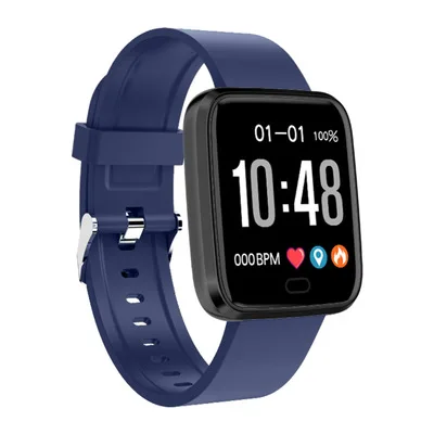 Синий Несколько языков TD08 водостойкий Smartwatch Мужчины Женщины Фитнес браслет Спорт пульсометр трекер кровяное давление часы Шагомер - Цвет: Синий