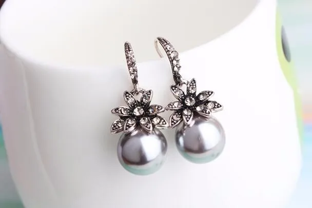 Luxury Pearl Drop Earrings Fine Jewelry Accessory