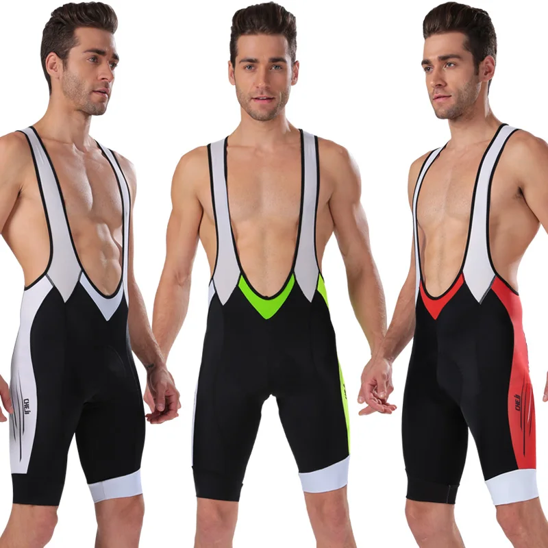 Cheji Best Pro Cycling Bib Shorts Men Padded Spandex Bicycle Pants