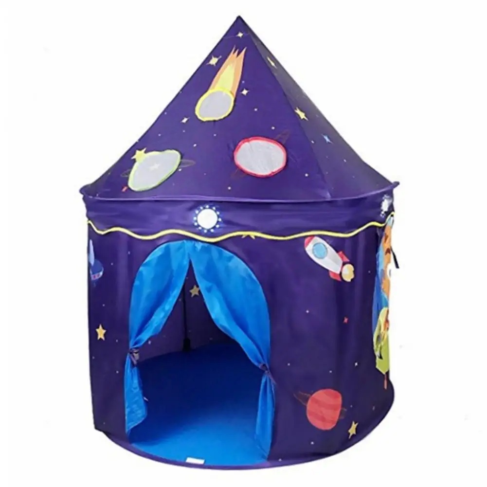 Игрушечные палатки очаровательны замок Playhouse пространство тема складной цена и палатка принцессы крепкий игровой дом для детей игрушка в