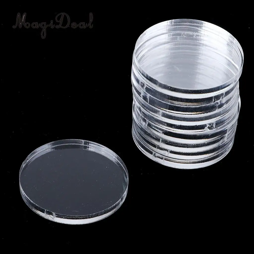 10pcs Action Figure Display Stands Clear Miniature Base Wargame Table Game