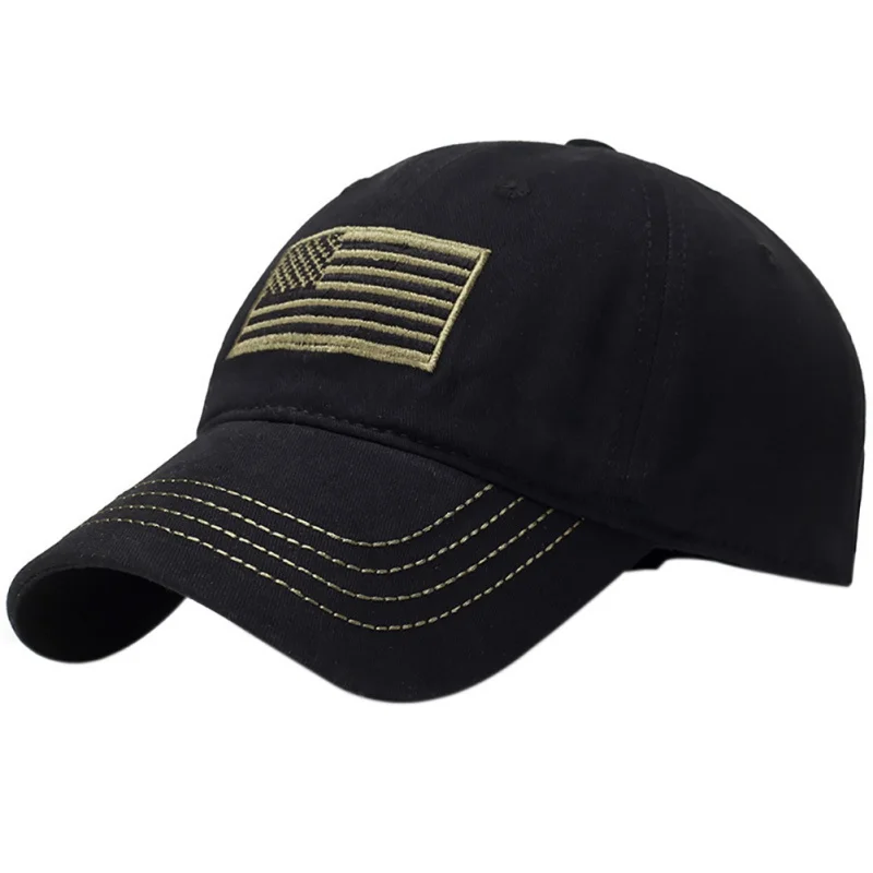 

American Flag Thin Blue Line Flag Back the Blue Embroidered Cap outdoor hip hop Men's caps Climbing Sun Visor Hat Baseball-caps