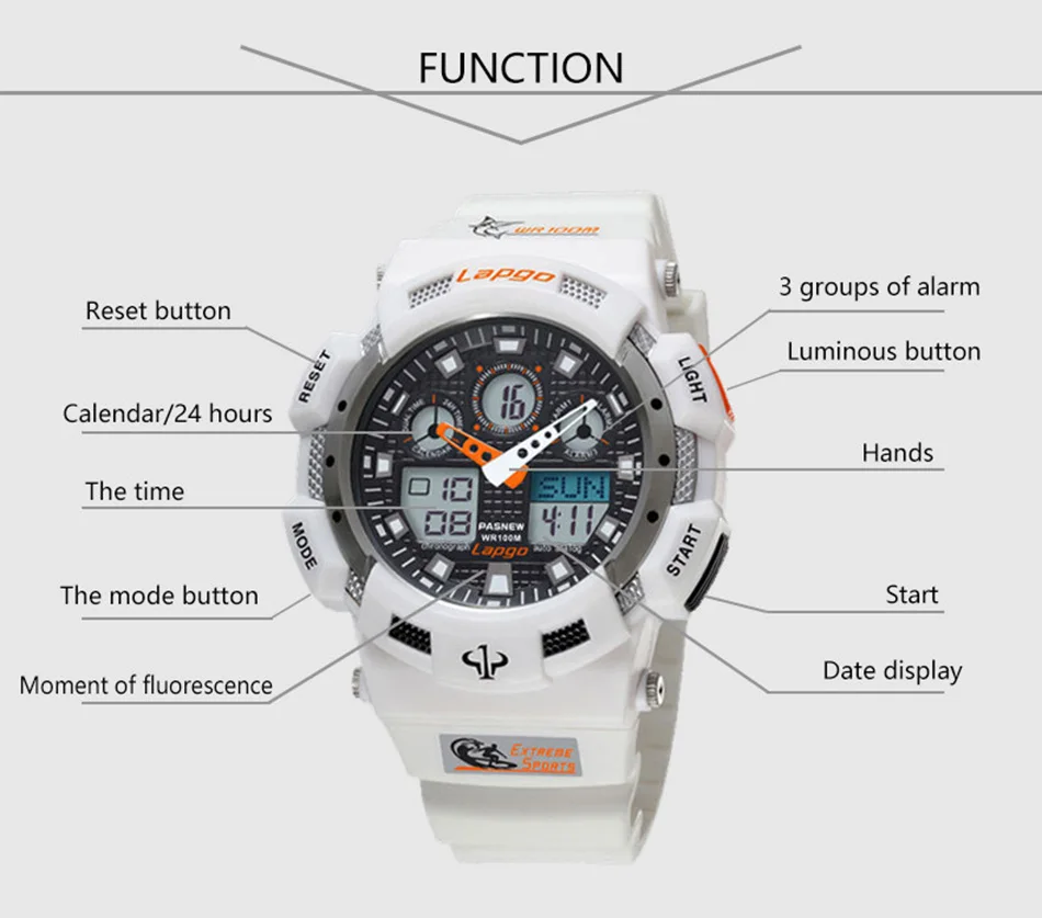 Free Shipping 100M Waterproof Men Sports Watches PASNEW Digital Swimming Dive Military Wristwatch Big Relogio Masculino Hodinky (6)
